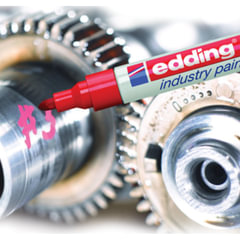 Маркер-краска лаковый (paint marker) EDDING 8750, ЧЕРНЫЙ, 2-4 мм, круглый наконечник, алюминиевый корпус, E-8750/<wbr/>1