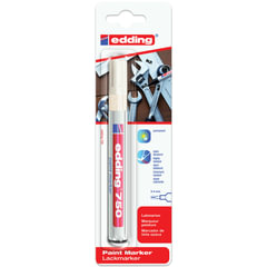 Маркер-краска лаковый EDDING &laquo;750&raquo;, 2-4 мм, БЕЛЫЙ, круглый наконечник, алюминиевый корпус, Е750/<wbr/>49