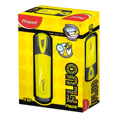 Текстовыделитель MAPED (Франция) &laquo;Fluo Pep's Classic&raquo;, ЖЕЛТЫЙ, линия 1-5 мм, 742534