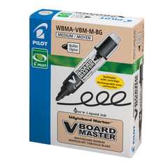 Маркер для доски PILOT "V-BOARD MASTER", ЧЕРНЫЙ, круглый наконечник, 4 мм, WBMA-VBM-M