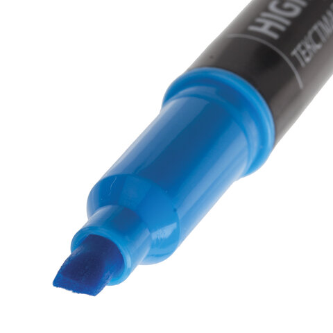 Текстовыделитель двусторонний BRAUBERG, ЖЕЛТЫЙ/ГОЛУБОЙ, линия 1-4 мм, 150842