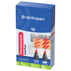 Маркер перманентный CENTROPEN 8566, ЗЕЛЕНЫЙ, круглый наконечник, 2,5 мм