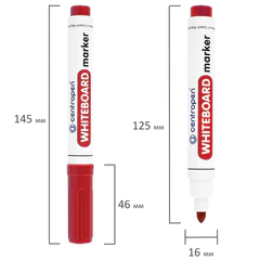 Маркер стираемый для белой доски КРАСНЫЙ, CENTROPEN &laquo;Dry-Wipe&raquo;, 2,5 мм, 8559