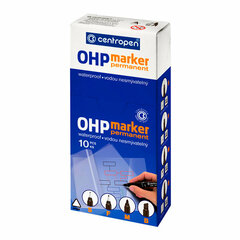Маркер перманентный для любой гладкой поверхности ЧЕРНЫЙ CENTROPEN &laquo;OHP&raquo;, 0,6 мм, 2636