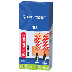 Маркер перманентный CENTROPEN 2846, ЗЕЛЕНЫЙ тонкий наконечник, 1 мм