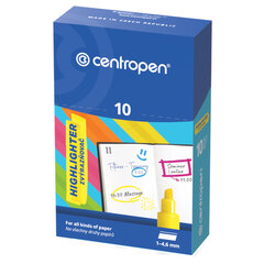 Текстовыделители CENTROPEN НАБОР 4 ЦВЕТА, с клипом, линия 1-4,6 мм