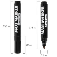 Маркер перманентный универсальный ЧЕРНЫЙ CENTROPEN &laquo;Maxi Marker&raquo;, 2-4 мм, 8936