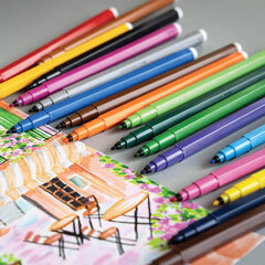 Фломастеры 18 ЦВЕТОВ CENTROPEN &laquo;Washable&raquo;, смываемые, вентилируемый колпачок, 7790/<wbr/>18TP