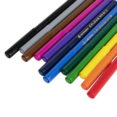 Фломастеры 12 ЦВЕТОВ CENTROPEN "Colour World", круглые, смываемые, 7550/12TP