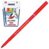Фломастеры 12 ЦВЕТОВ CENTROPEN "Rainbow Kids", круглые, смываемые, вентилируемый колпачок, 7550/12ET, 775501202