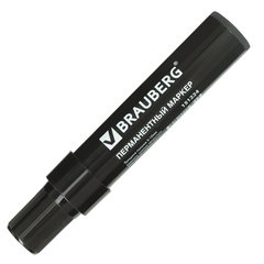 Маркер перманентный BRAUBERG &laquo;JUMBO&raquo;, ЧЕРНЫЙ, ШИРОКАЯ ЛИНИЯ ПИСЬМА, скошенный наконечник, 3-10 мм, 151224