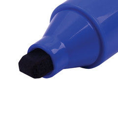 Маркер перманентный BRAUBERG &laquo;JUMBO&raquo;, СИНИЙ, ШИРОКАЯ ЛИНИЯ ПИСЬМА, скошенный наконечник, 3-10 мм, 151225