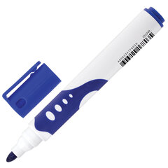 Маркер стираемый для белой доски СИНИЙ, BRAUBERG &laquo;SOFT&raquo;, 5 мм, резиновая вставка, 151249