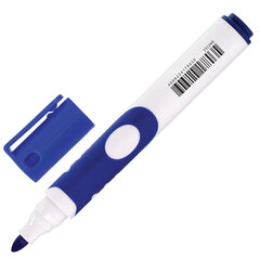 Маркер стираемый для белой доски СИНИЙ, BRAUBERG &laquo;SOFT&raquo;, 5 мм, резиновая вставка, 151249