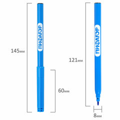 Фломастеры ПИФАГОР &laquo;Веселая такса&raquo;, 12 цветов, вентилируемый колпачок, 151397