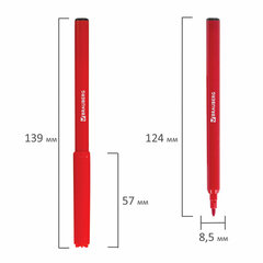 Фломастеры BRAUBERG &laquo;АКАДЕМИЯ&raquo;, 10 цветов, вентилируемый колпачок, ПВХ упаковка, 151410
