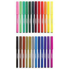 Фломастеры ЮНЛАНДИЯ 24 цвета, &laquo;УРОКИ РИСОВАНИЯ&raquo;, вентилируемый колпачок, ПВХ, 151418