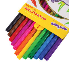 Фломастеры ЮНЛАНДИЯ 12 цветов, &laquo;ЭКЗОТИКА&raquo;, вентилируемый колпачок, картон, 151421