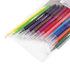 Фломастеры ЮНЛАНДИЯ 12 цветов, &laquo;ЗООПАРК&raquo;, трехгранные, вентилируемый колпачок, 151425