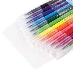 Фломастеры с кистью ЮНЛАНДИЯ &laquo;ЮНЫЙ ВОЛШЕБНИК&raquo;, 12 цветов, вентилируемый колпачок, 151430