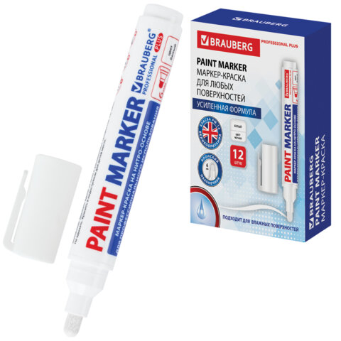 ������-������ ������� (paint marker) 6 ��, �����, �����-������, BRAUBERG PROFESSIONAL PLUS EXTRA, 151450 �����