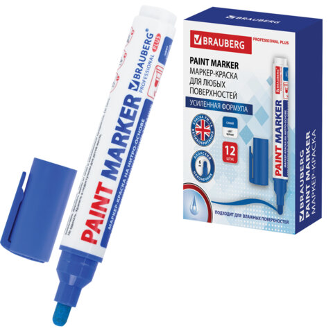 ������-������ ������� (paint marker) 6 ��, �����, �����-������, BRAUBERG PROFESSIONAL PLUS EXTRA, 151453 �����