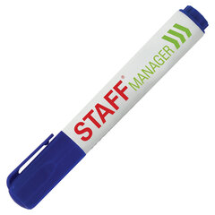 Маркер стираемый для белой доски СИНИЙ, STAFF &laquo;Manager&raquo; WBM-491, 5 мм, с клипом, 151492
