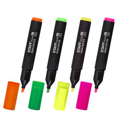 Набор текстовыделителей 4 шт., АССОРТИ, STAFF &laquo;College&raquo; STICK HL-497, линия письма 1-4 мм, 151501
