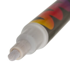 Маркер меловой &laquo;POP-ART&raquo; БЕЛЫЙ, 3,5 мм, стираемый, для гладких поверхностей, BRAUBERG, 151519