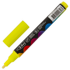 Маркер меловой &laquo;POP-ART&raquo; ЖЕЛТЫЙ, 3,5 мм, стираемый, для гладких поверхностей, BRAUBERG, 151520