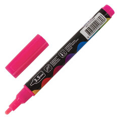 Маркер меловой &laquo;POP-ART&raquo; РОЗОВЫЙ, 3,5 мм, стираемый, для гладких поверхностей, BRAUBERG, 151522