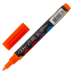 Маркер меловой &laquo;POP-ART&raquo; ОРАНЖЕВЫЙ, 3,5 мм, стираемый, для гладких поверхностей, BRAUBERG, 151523