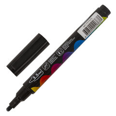 Маркер меловой &laquo;POP-ART&raquo; ЧЕРНЫЙ, 3,5 мм, стираемый, для гладких поверхностей, BRAUBERG, 151525