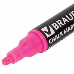 Маркер меловой &laquo;POP-ART&raquo; РОЗОВЫЙ, 5 мм, стираемый, для гладких поверхностей, BRAUBERG, 151530