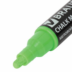 Маркер меловой &laquo;POP-ART&raquo; ЗЕЛЕНЫЙ, 5 мм, стираемый, для гладких поверхностей, BRAUBERG, 151532