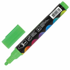 Маркер меловой &laquo;POP-ART&raquo; ЗЕЛЕНЫЙ, 5 мм, стираемый, для гладких поверхностей, BRAUBERG, 151532