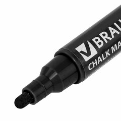 Маркер меловой &laquo;POP-ART&raquo; ЧЕРНЫЙ, 5 мм, стираемый, для гладких поверхностей, BRAUBERG, 151534