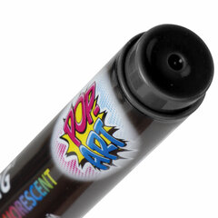 Маркер меловой &laquo;POP-ART&raquo; ЧЕРНЫЙ, 5 мм, стираемый, для гладких поверхностей, BRAUBERG, 151534