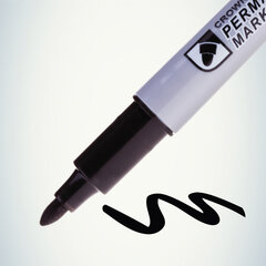 Маркер перманентный CROWN &laquo;Multi Marker Slim&raquo;, ЧЕРНЫЙ, круглый наконечник, 2 мм, P-505