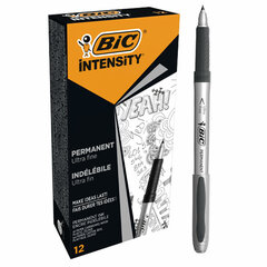 Маркер перманентный BIC &laquo;Intensity Ultra Fine&raquo;, ЧЕРНЫЙ, тонкий наконечник 0,8 мм, 8290801