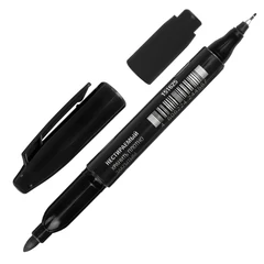 Маркер перманентный двусторонний STAFF &laquo;Manager&raquo; PM-625, ЧЕРНЫЙ, наконечники 0,8 мм / 2,2 мм, 151625