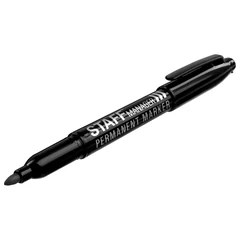Маркер перманентный двусторонний STAFF &laquo;Manager&raquo; PM-625, ЧЕРНЫЙ, наконечники 0,8 мм / 2,2 мм, 151625