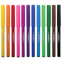 Фломастеры ЮНЛАНДИЯ 12 цветов, &laquo;ЗАБАВНЫЕ КАРТИНКИ&raquo;, вентилируемый колпачок, картон, 151678