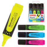 Набор текстовыделителей BRAUBERG 4 шт., АССОРТИ, "EXTRA", прорезиненный корпус, линия 1-5 мм, 151746