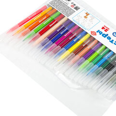 Фломастеры BRAUBERG &laquo;PREMIUM&raquo;, 24 цвета, КЛАССИЧЕСКИЕ, вентилируемый колпачок, ПВХ-упаковка с европодвесом, 151936