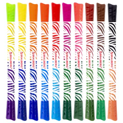 Фломастеры двусторонние утолщенные BRAUBERG &laquo;PREMIUM" "BI-COLOR&raquo;, 10 шт., 20 цветов, двухцветные, вентилируемый колпачок, 151945
