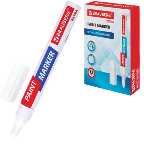 ������-������ ������� EXTRA (paint marker) 4 ��, �����, ��������� �����-������, BRAUBERG, 151978 �����