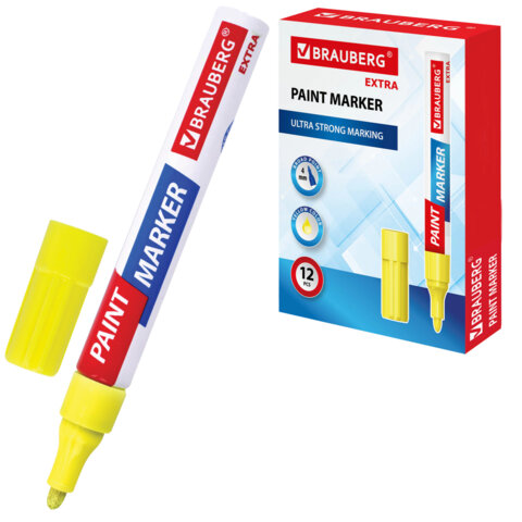 ������-������ ������� EXTRA (paint marker) 4 ��, ������, ��������� �����-������, BRAUBERG, 151984 �����