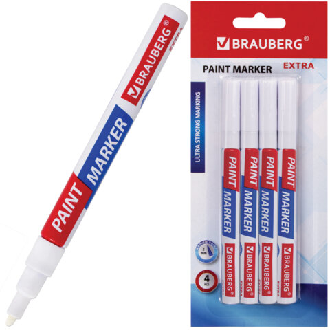 ������-������ ������� EXTRA (paint marker) 2 ��, �����, ����� 4 ��., ��������� �����-������, BRAUBERG, 151995 �����