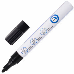 Маркер-краска лаковый EXTRA (paint marker) 4 мм, НАБОР 2 цвета, БЕЛЫЙ/<wbr/>ЧЕРНЫЙ, УСИЛЕННАЯ НИТРО-ОСНОВА, BRAUBERG, 151998